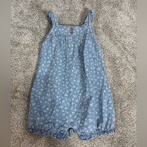 Carters 12 month summer beachy romper bubble snap floral basic